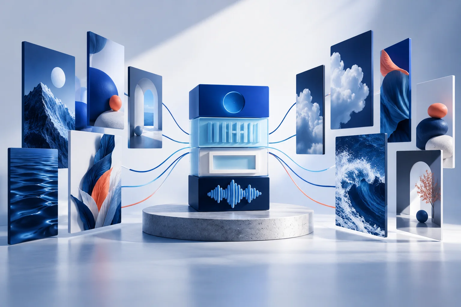 A central set of brand materials organizes many different vertical videos into one recognizable family.