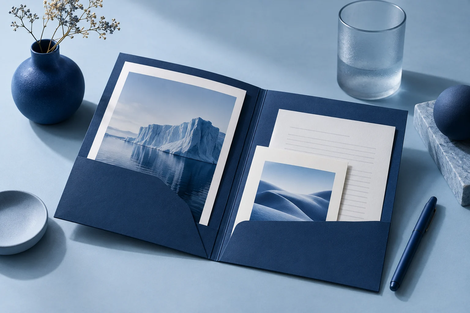 A real-looking but unbranded proof folder with a source print, permission slip and one story frame; no invented customer, testimonial, result or metric.